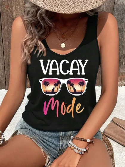 INAWLY Women Minimalist Fashion Casual Tank Top, Suitable For Summer