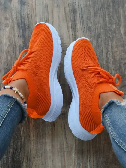 Women's Gym Fluorescent Orange Laces