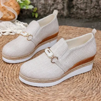 Casual Wedge Slip-On Shoes