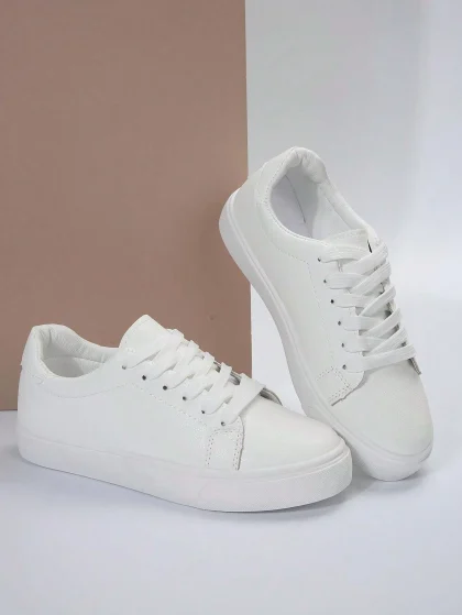 White Casual Sports Sneakers