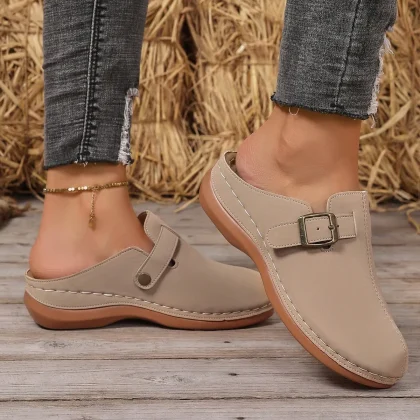 Women's Rivet Decor Slip-On Mules