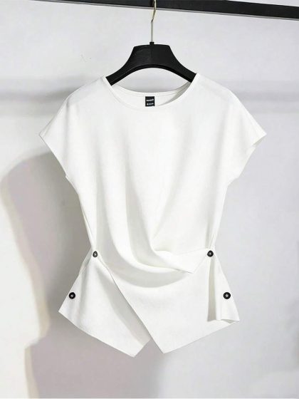 Franclia Batwing Pleated Tee