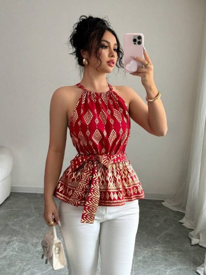 Breezaya Red & Gold Foil Camisole