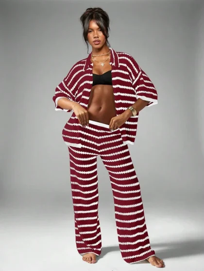 MISSGUIDED Luxury Crochet Knit Long Sleeve Cardigan Cover