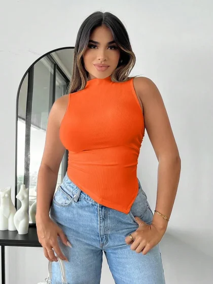 SXY Women's Summer Asymmetrical Hem Tank Top