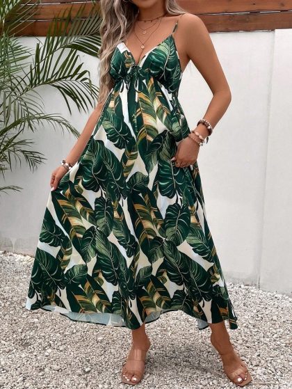 Tropical Print Maternity Cami Dress