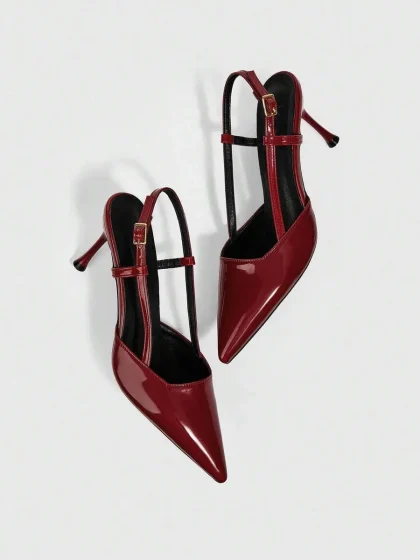 CUCCOO BIZCHIC Burgundy Stiletto Heels