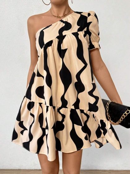 Breezaya One-Shoulder Floral Dress