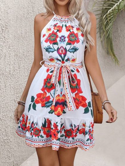 Breezaya Sleeveless Floral Mini Dress