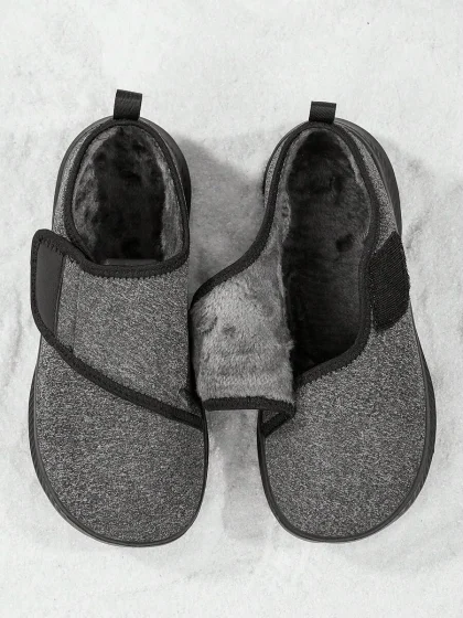 Adjustable Elderly Shoes, Soft Bottom Hook-and-Loop Wide Fit Boots