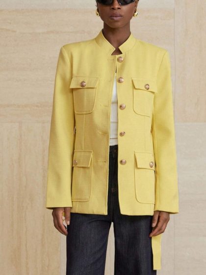 Tweed Belted Utility Jacket