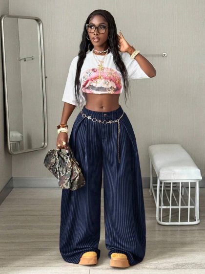 Coolane Oversized Curved-Hem Pants