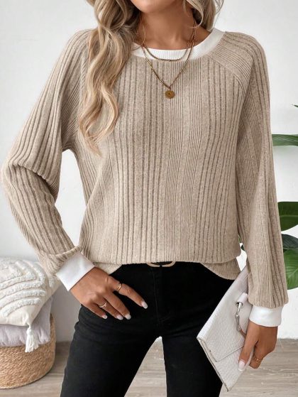 Merlet Color Round Neck Sweatshirt