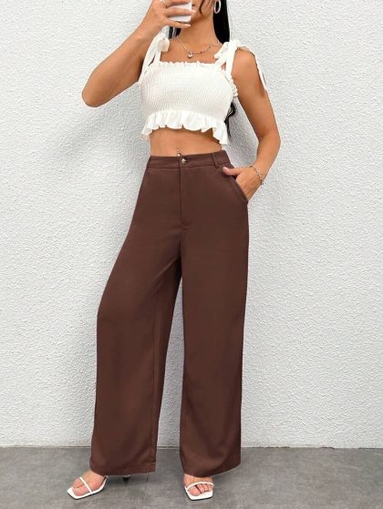 PETITE Minimalist Casual Pants