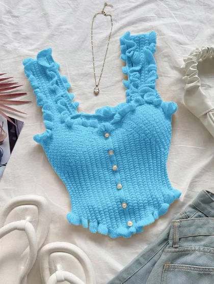 Soleia Women's Romantic Casual Holiday Knitted Top