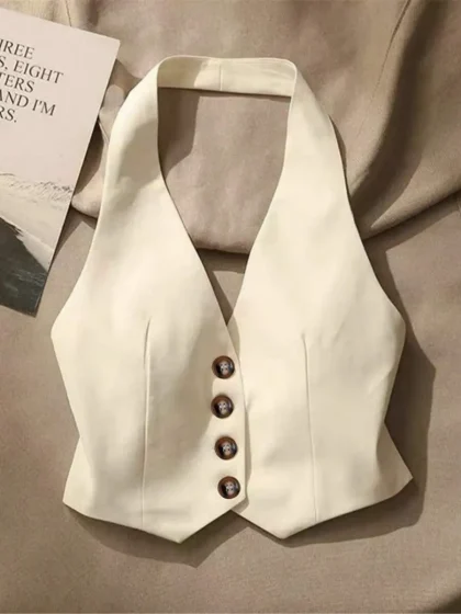 Women's Sleeveless Backless Casual Tank Top